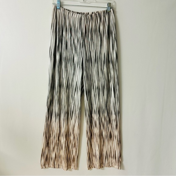 Travelers By Chico's Straight Leg Trouser Pant Pull On Gray Silver White Sz 0  S - Picture 1 of 9